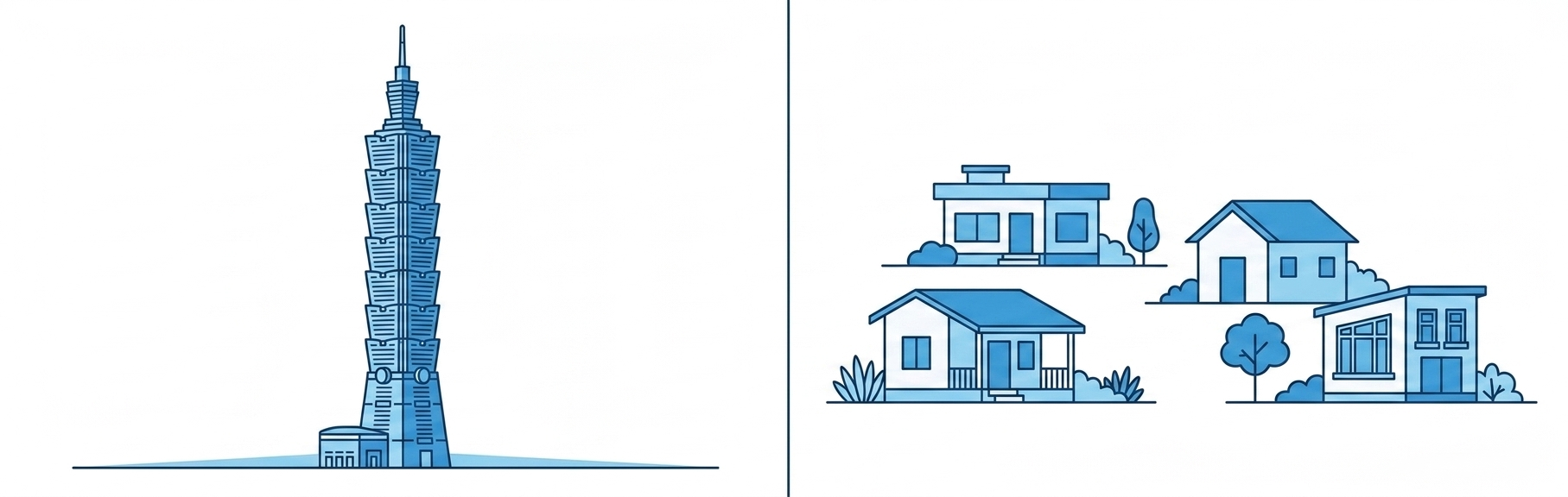 You can't build the roof before the basement on the left. You can build in any order on the right.